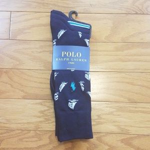 Mens Polo Ralph Lauren Socks Navy Sailboats